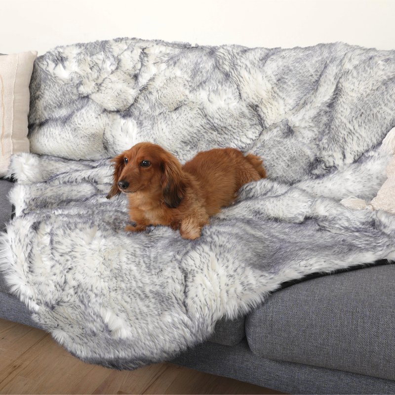 Load image into Gallery viewer, PupProtector™ Luxe Waterproof Faux Fur Blanket - Ultra Plush Arctic Fox
