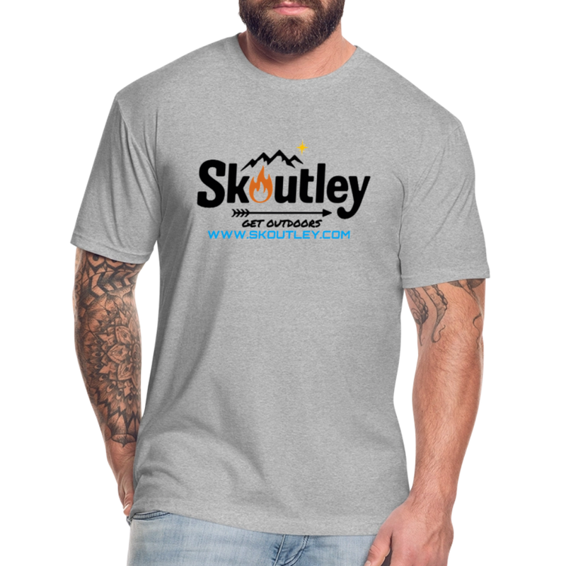 Load image into Gallery viewer, Fitted Cotton/Poly T-Shirt by Next Level - heather gray