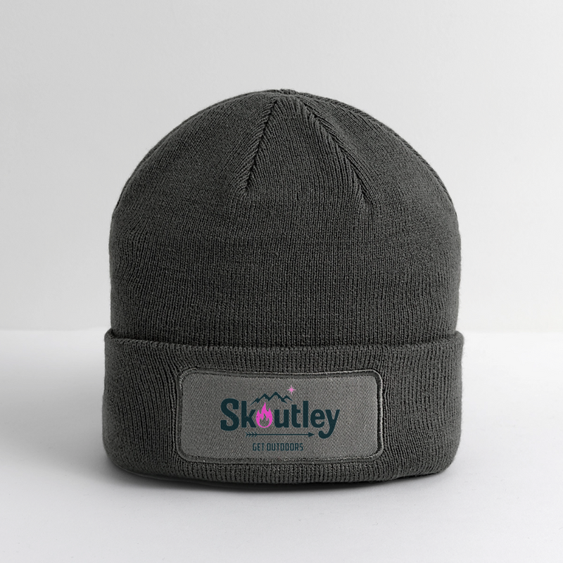 Load image into Gallery viewer, Patch Beanie - charcoal grey