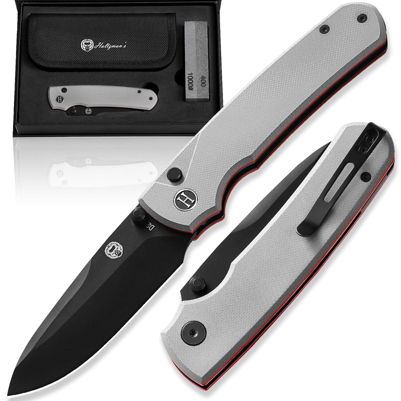 Load image into Gallery viewer, The Loyalist Folding Pocket Knife Giftset for Men and Women (Black and White)