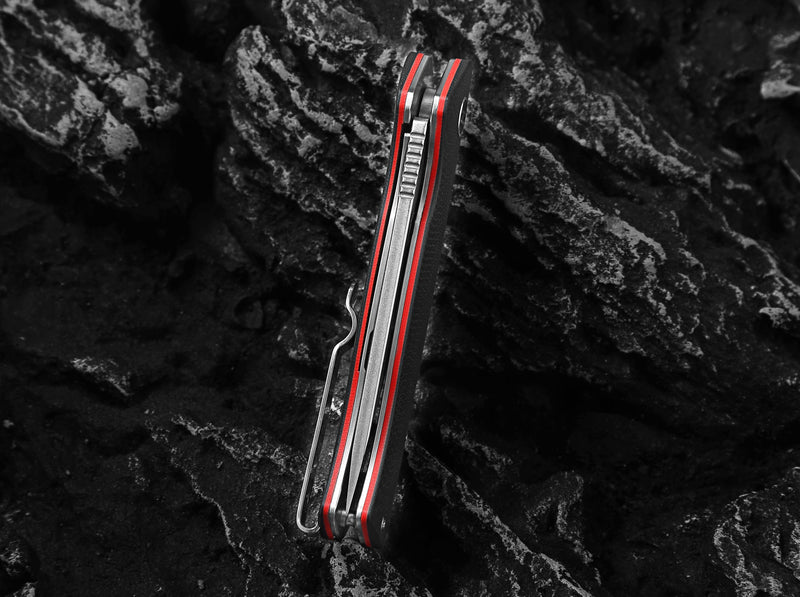 Load image into Gallery viewer, The Pathfinder Folding Pocket Knife Giftset for Men and Women (Silver and Red)