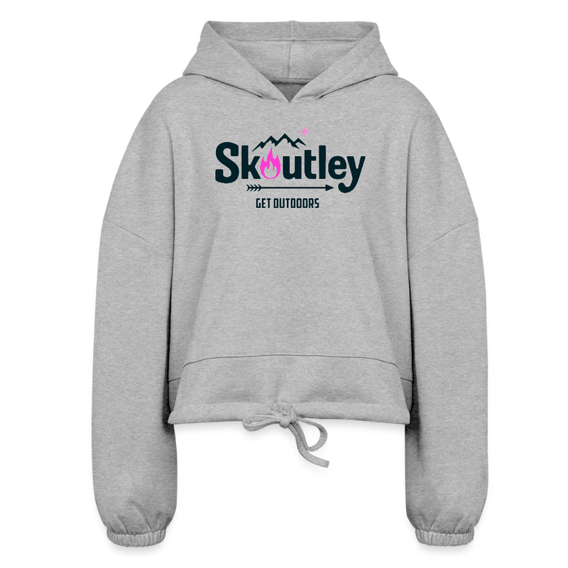 Load image into Gallery viewer, Women’s Cropped Hoodie - heather gray