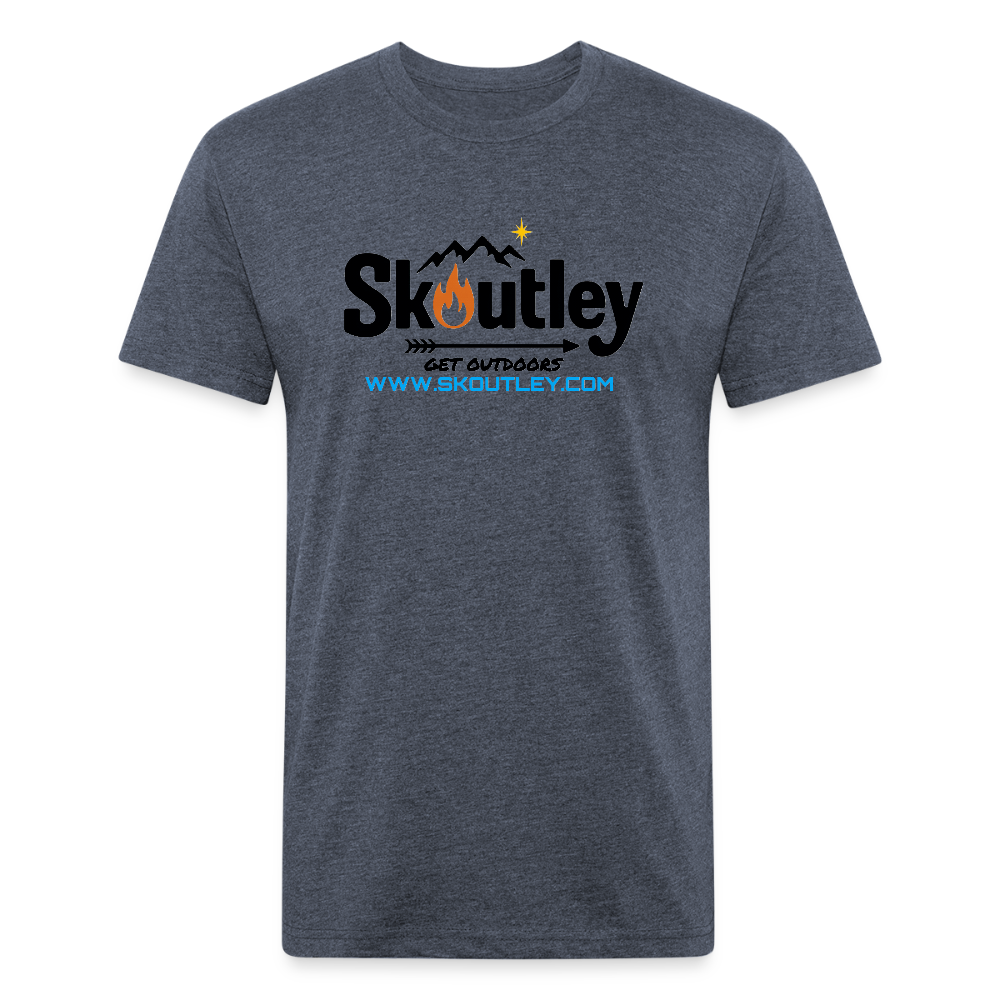 Fitted Cotton/Poly T-Shirt by Next Level - heather navy