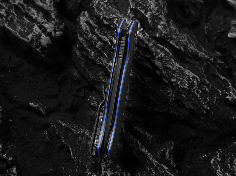 Load image into Gallery viewer, The Pathfinder Folding Pocket Knife Giftset for Men and Women (Black and Blue)