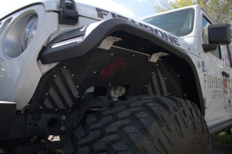 Fishbone Offroad 2018+ Jeep Wrangler JL/JLU/2020+ Gladiator JT Alum Front Fender Flares - Black