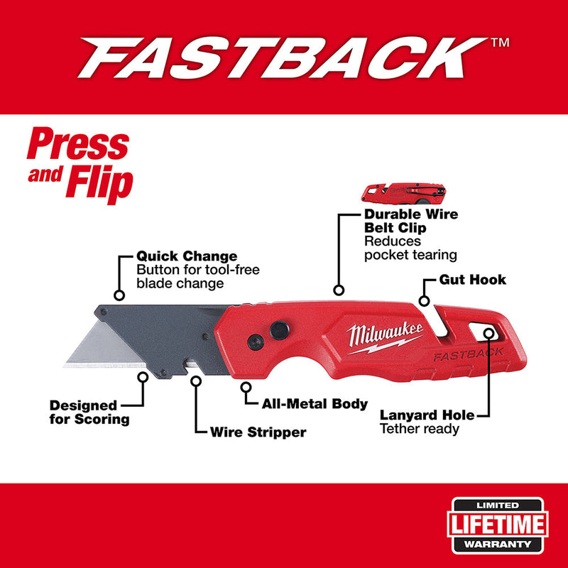 Load image into Gallery viewer, Milwaukee 48-22-1501 FASTBACK™ Folding Utility Knife