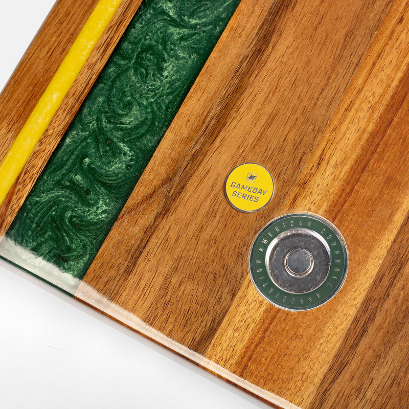 Load image into Gallery viewer, 1ft x 2ft Gameday Teams Epoxy Resin Wood Compact Travel Cornhole Board Set