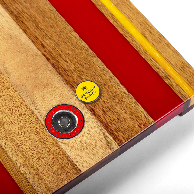 Load image into Gallery viewer, 1ft x 2ft Gameday Teams Epoxy Resin Wood Compact Travel Cornhole Board Set