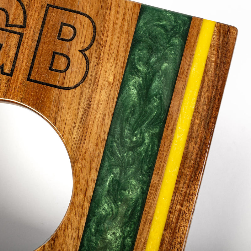 Load image into Gallery viewer, 1ft x 2ft Gameday Teams Epoxy Resin Wood Compact Travel Cornhole Board Set