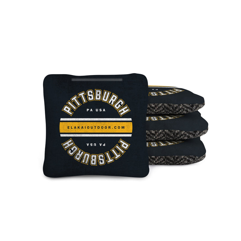Load image into Gallery viewer, 1ft x 2ft Gameday Teams Epoxy Resin Wood Compact Travel Cornhole Board Set