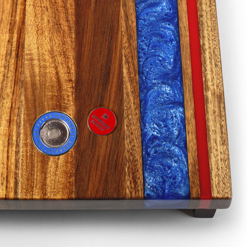 Load image into Gallery viewer, 1ft x 2ft Gameday Teams Epoxy Resin Wood Compact Travel Cornhole Board Set