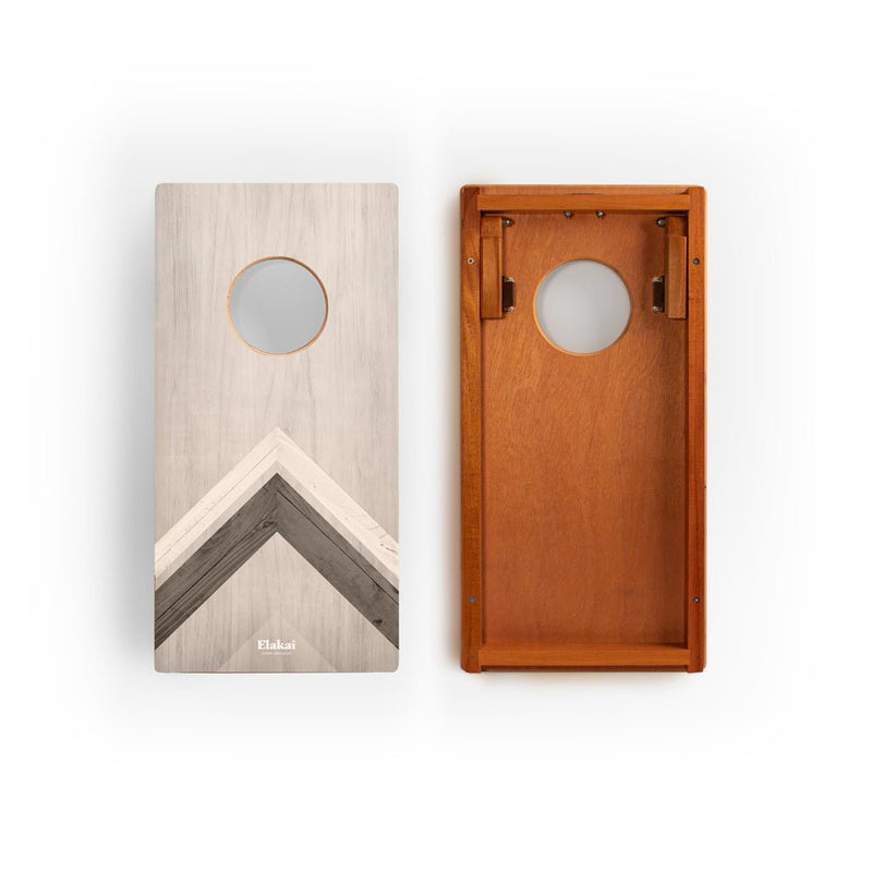 Load image into Gallery viewer, 1ft x 2ft Graphic Wood Travel Cornhole Set | Modern Angle Collection