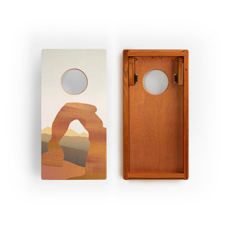 Load image into Gallery viewer, 1ft x 2ft Graphic Wood Travel Cornhole Set | National Parks Inspired Collection