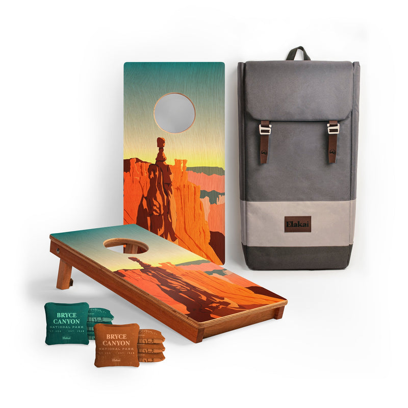 Load image into Gallery viewer, 1ft x 2ft Graphic Wood Travel Cornhole Set | National Parks Inspired Collection