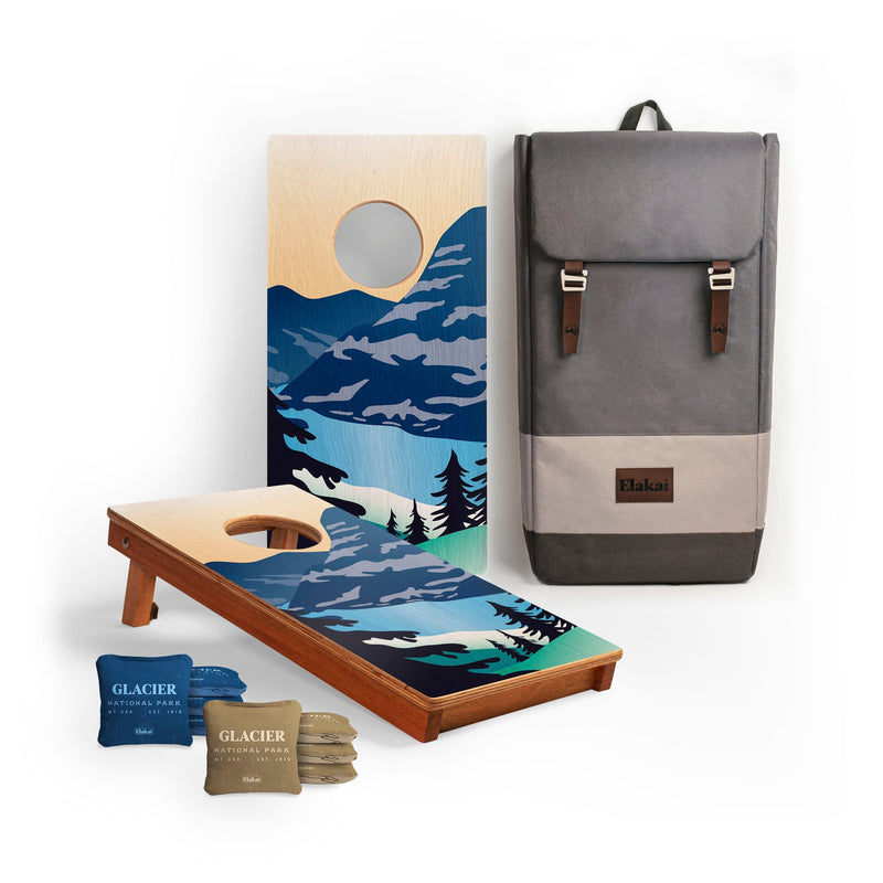 Load image into Gallery viewer, 1ft x 2ft Graphic Wood Travel Cornhole Set | National Parks Inspired Collection