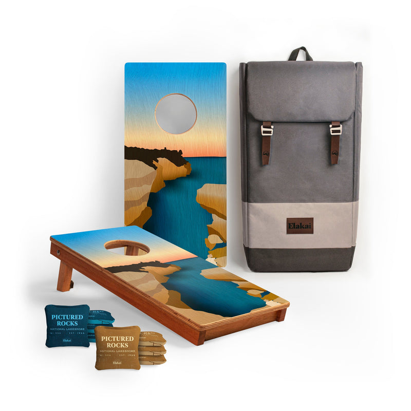 Load image into Gallery viewer, 1ft x 2ft Graphic Wood Travel Cornhole Set | National Parks Inspired Collection