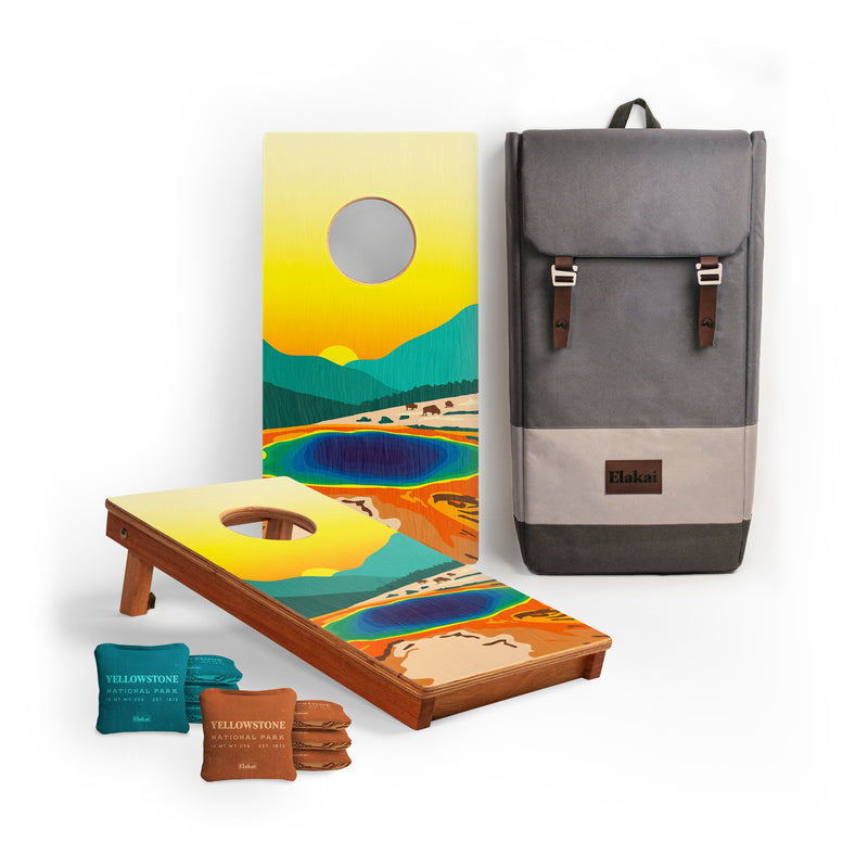Load image into Gallery viewer, 1ft x 2ft Graphic Wood Travel Cornhole Set | National Parks Inspired Collection