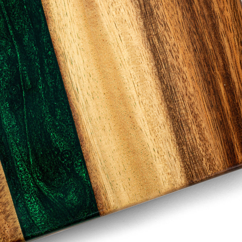 Load image into Gallery viewer, 1ft x 2ft Resin & Wood Travel Cornhole Set | Live Edge River Collection