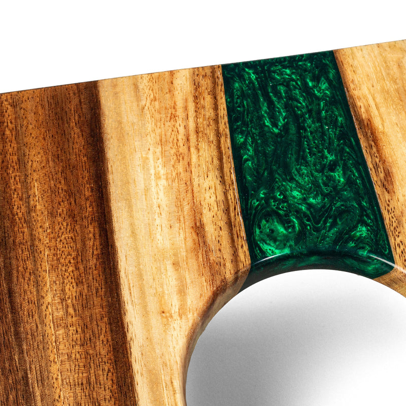 Load image into Gallery viewer, 1ft x 2ft Resin & Wood Travel Cornhole Set | Live Edge River Collection