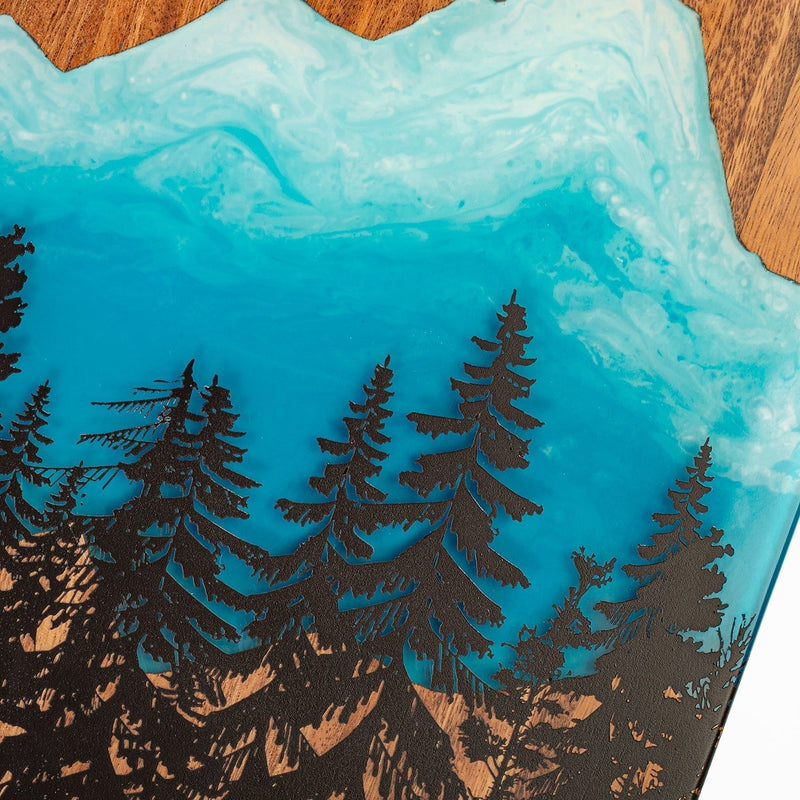 Load image into Gallery viewer, 1ft x 2ft Resin & Wood Travel Cornhole Set | Mountain Collection