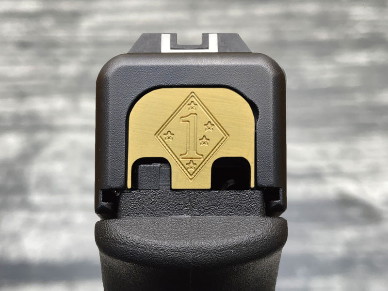 Load image into Gallery viewer, Milspin USMC Glock Slide Back Plates (Most Popular)
