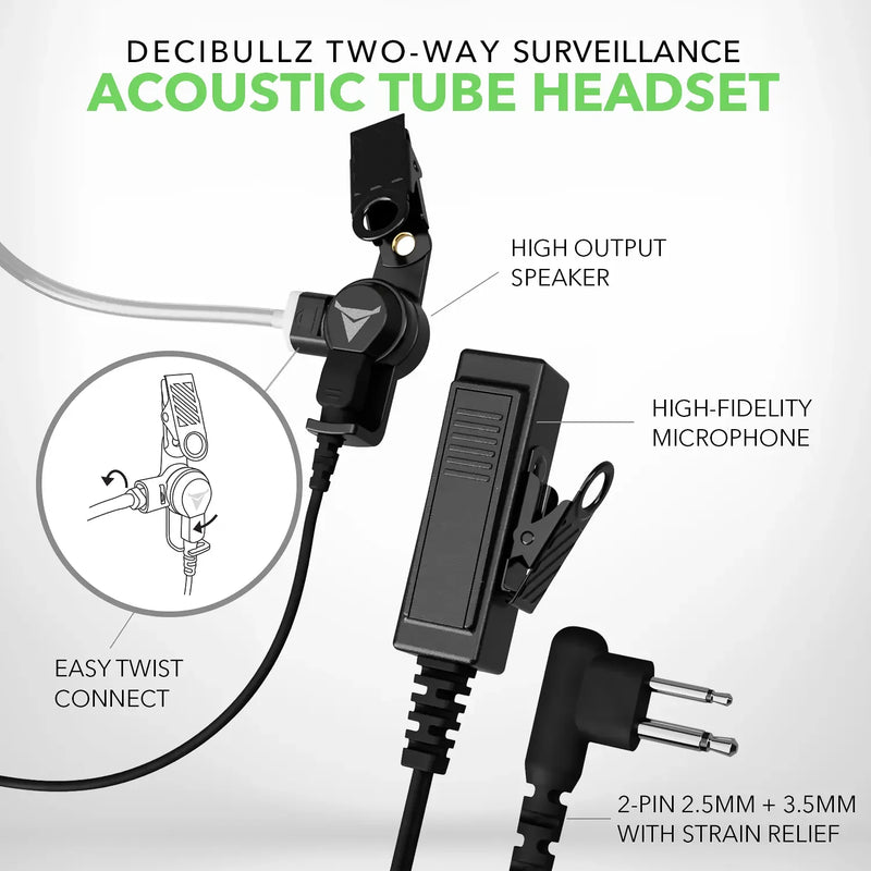 Load image into Gallery viewer, +Awareness Custom Molded Two-Way Surveillance Acoustic Tube Headset (Motorola)