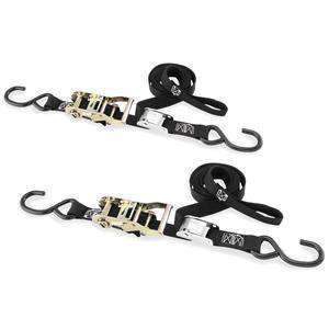 Load image into Gallery viewer, 1.5" x 10 ft. Motorcycle Tie Downs w/ Ratchet & Cam 2 Pack | RCB1.510VSBK2