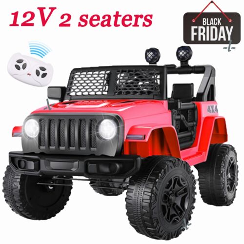 2-Seater 12V Ride-On Truck with Remote Control for Kids - Perfect for Xmas!