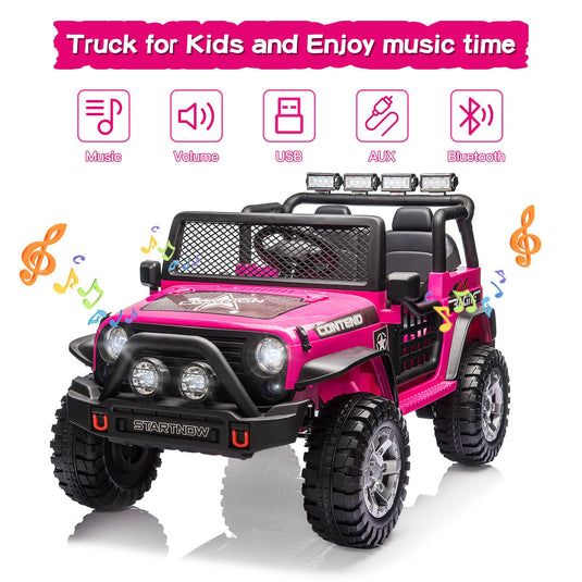 2-Seater Electric Ride-On Jeep for Kids with MP3 and Remote Control - 12V Toy Truck