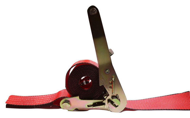Load image into Gallery viewer, 2" x 11 Ft 3-Point Ratchet Strap w/Wire Hooks For Auto Hauling | RED
