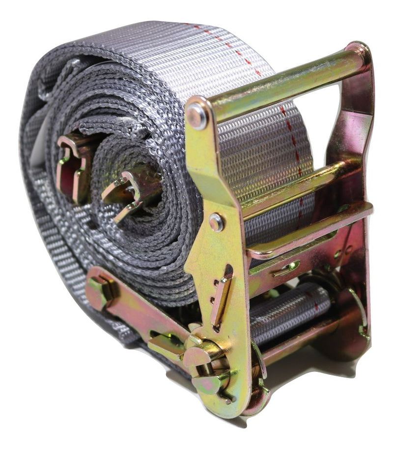 Load image into Gallery viewer, 2" x 16 Ft Interior Van Ratchet E-Track Strap w/ Spring E Fittings 1 Ft Fixed End | R16E-1D