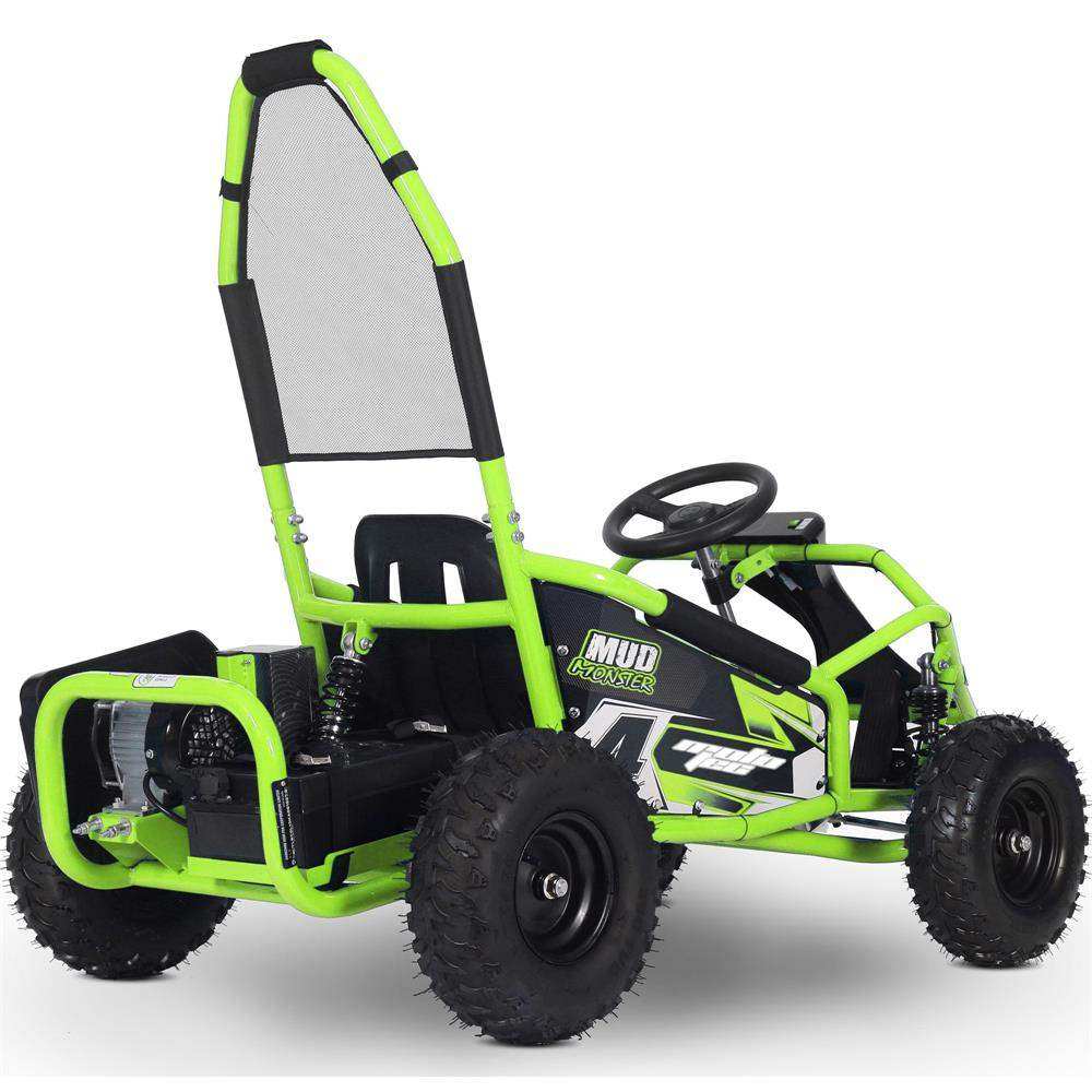 Mototec Mud Monster Kids Electric 48v 1000w Go Kart Full Suspension Green - Skoutley Outdoors LLC