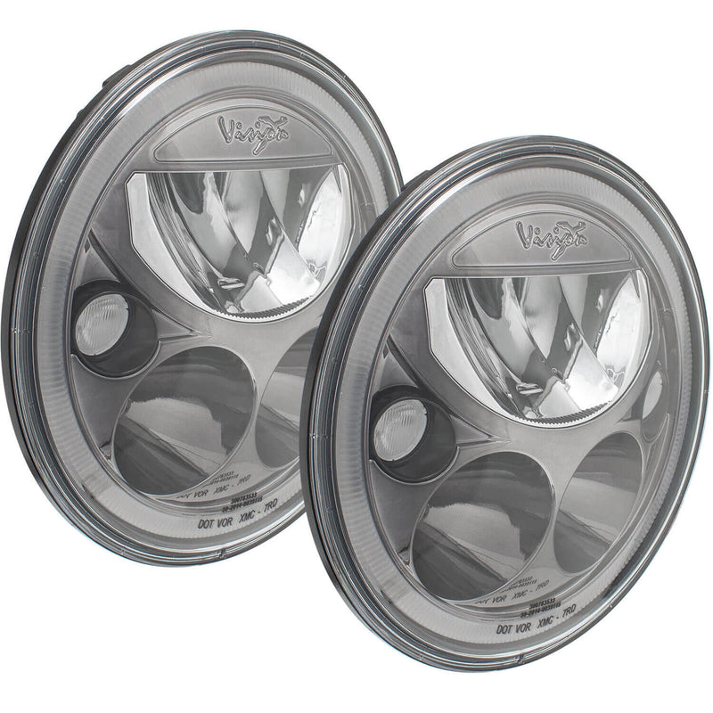 Load image into Gallery viewer, 2007-2017 Jeep JK VX LED Headlight Kit - Black Chrome | Amber Halo