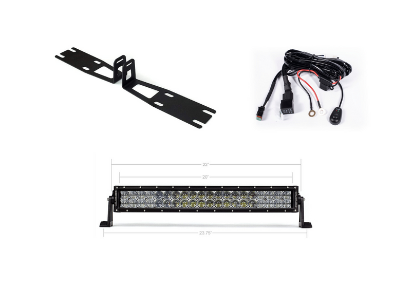 Load image into Gallery viewer, 22" Bumper Hidden LED Light Bar Brackets Kit For 2010-2018 Dodge 2500/3500