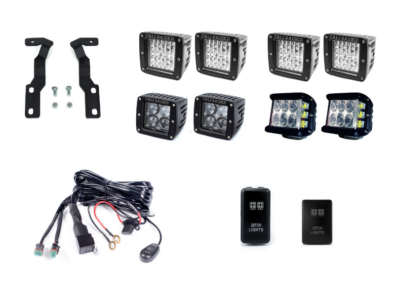 Load image into Gallery viewer, Low Profile Ditch Light Brackets Kit For 2016-2023 Toyota Tacoma