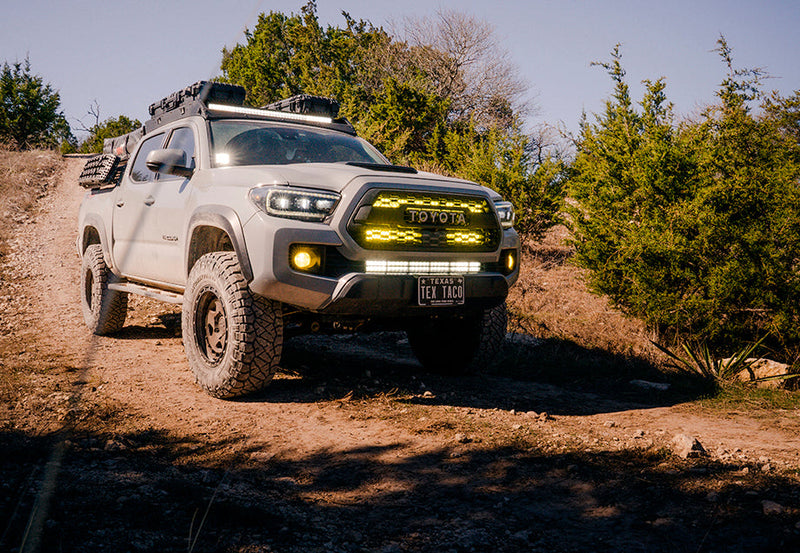 Load image into Gallery viewer, 32" Upper Grille LED Light Bar Brackets Kit For 2016-2023 Toyota Tacoma