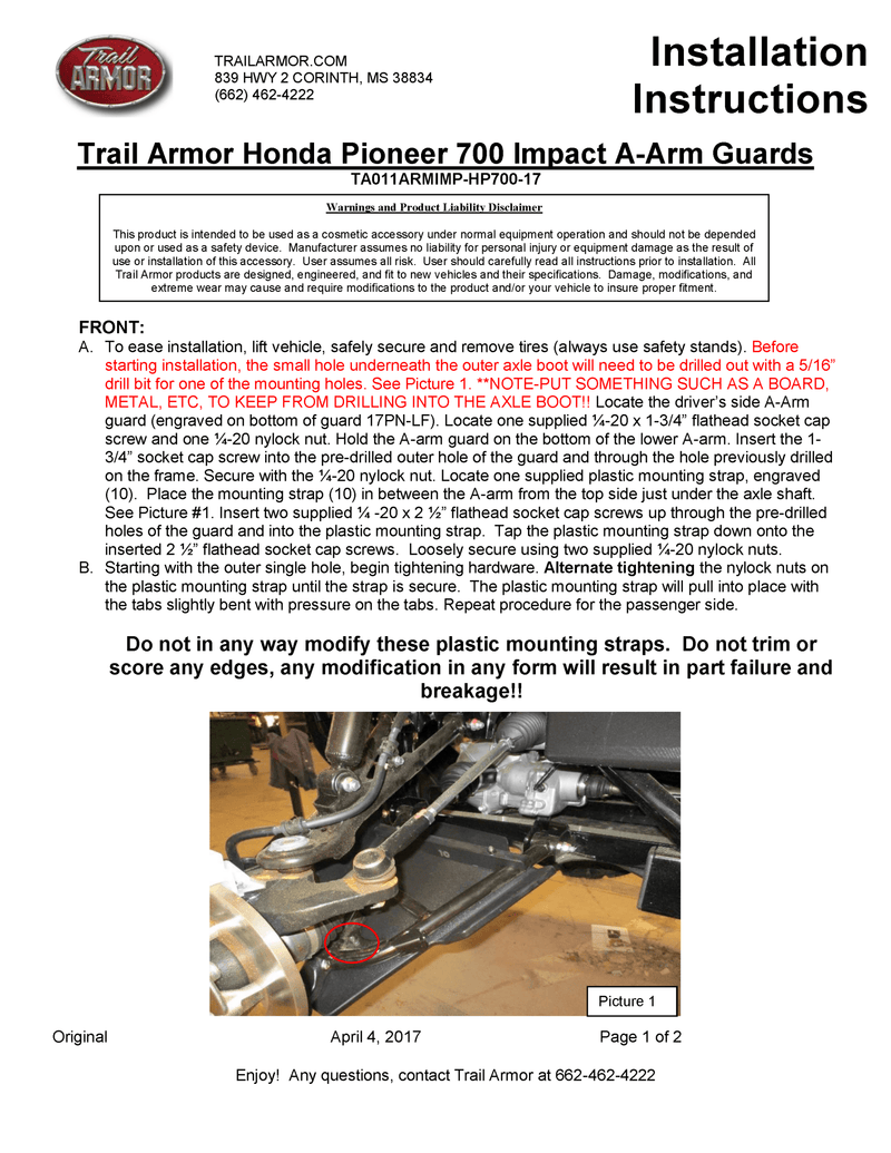 Load image into Gallery viewer, Trail Armor iMpact A-arm Guard Honda for 2014-23 Pioneer 700