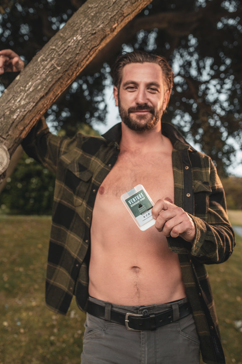 Load image into Gallery viewer, Adventure Sampler Kit: 4 Shower Pouches, 1 Hand Sanitizer (80%), and 1 Deodorant