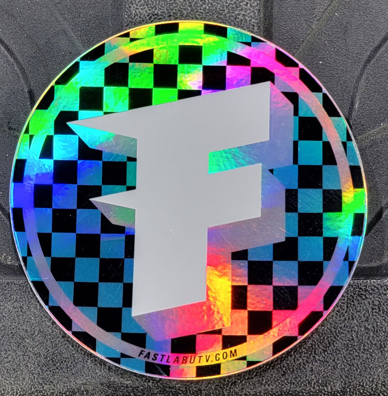 Load image into Gallery viewer, FastLab 5" Circle Holo Checkers Decal