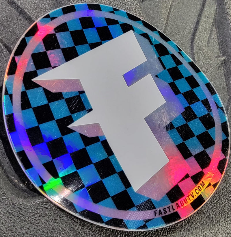 Load image into Gallery viewer, FastLab 5" Circle Holo Checkers Decal
