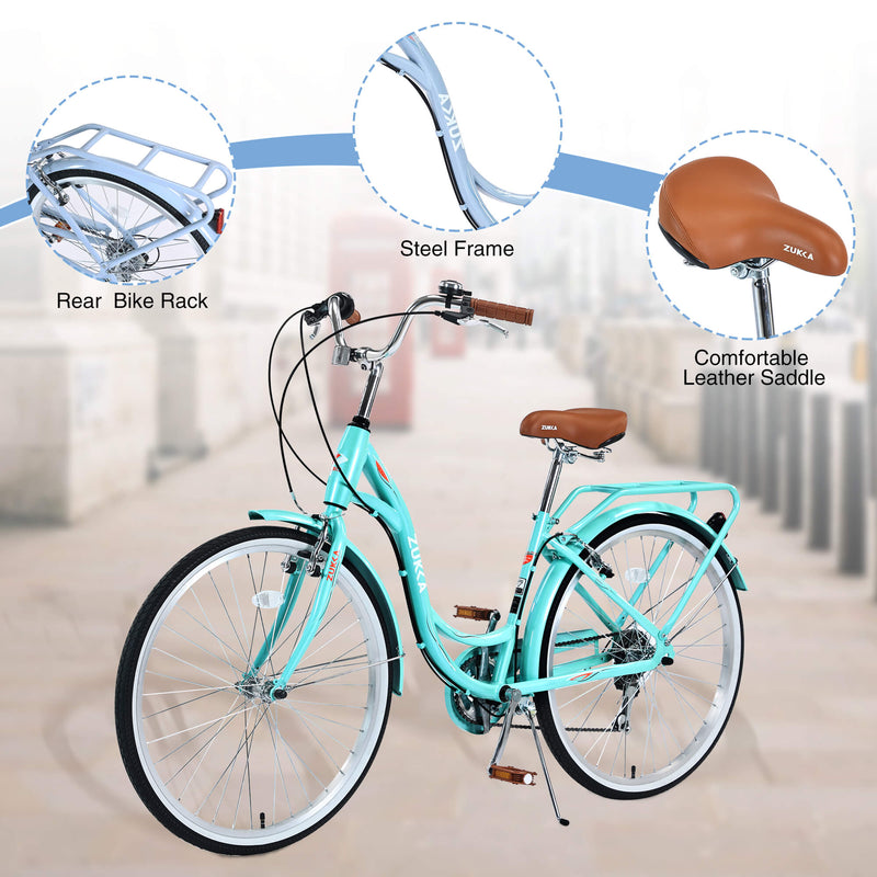 Load image into Gallery viewer, Zukka Cuckoo 26" Beach Cruiser Bike
