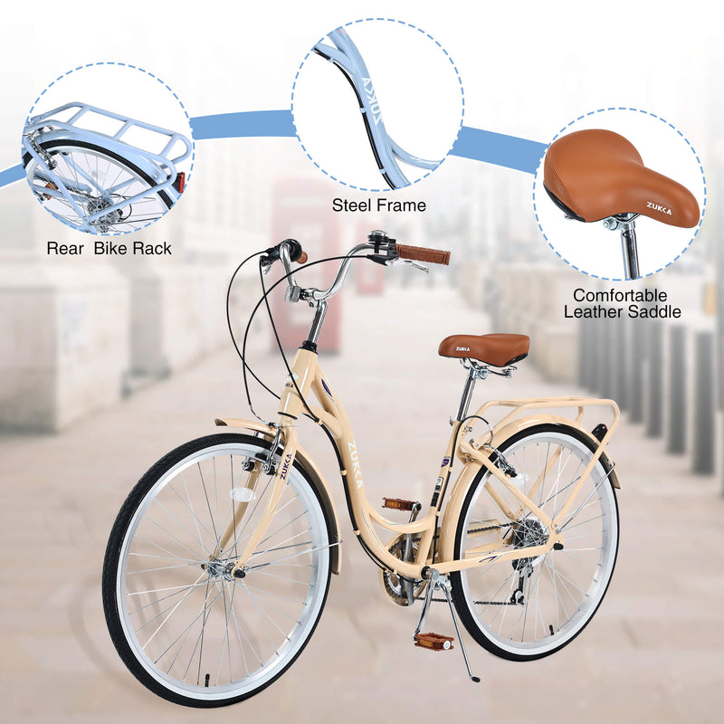Load image into Gallery viewer, Zukka Cuckoo 26" Beach Cruiser Bike