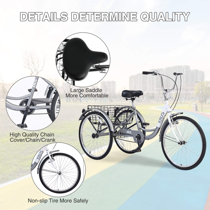 Load image into Gallery viewer, Knus Virbus 24“ Single-Speed Adult Tricycle