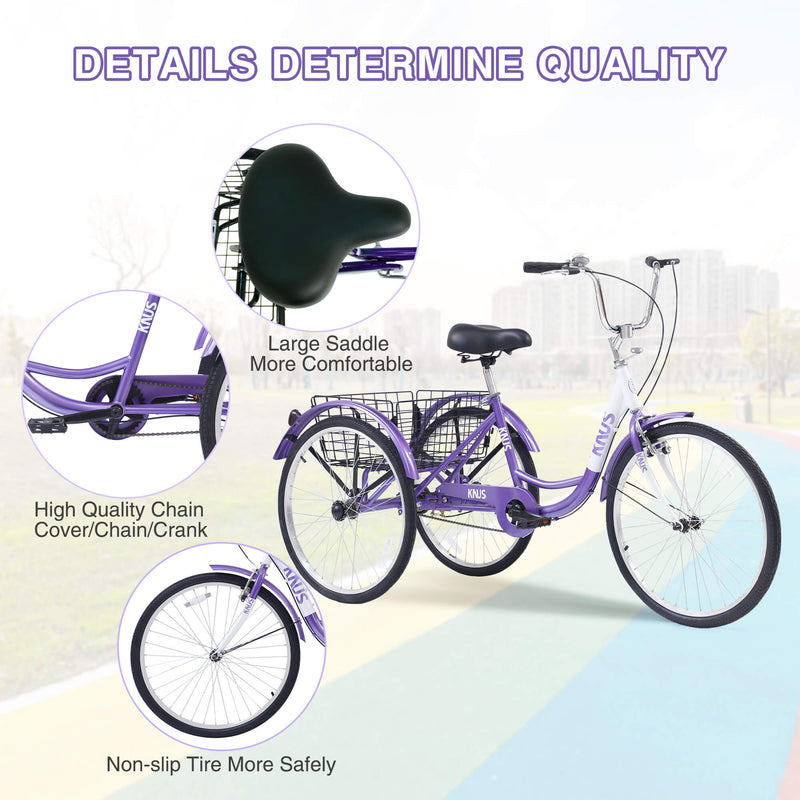 Load image into Gallery viewer, Knus Virbus 24“ Single-Speed Adult Tricycle