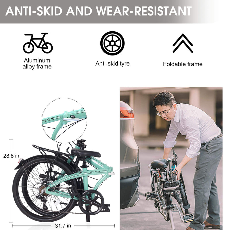 Load image into Gallery viewer, Hycline Meghna 24” Folding Bike