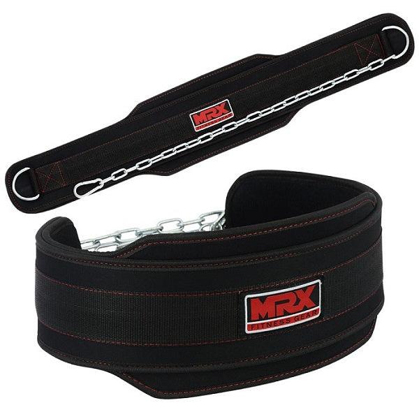 Load image into Gallery viewer, MRX Weight Lifting Nylon Dip Belt With Metal Chain Bodybuilding Gym Workout