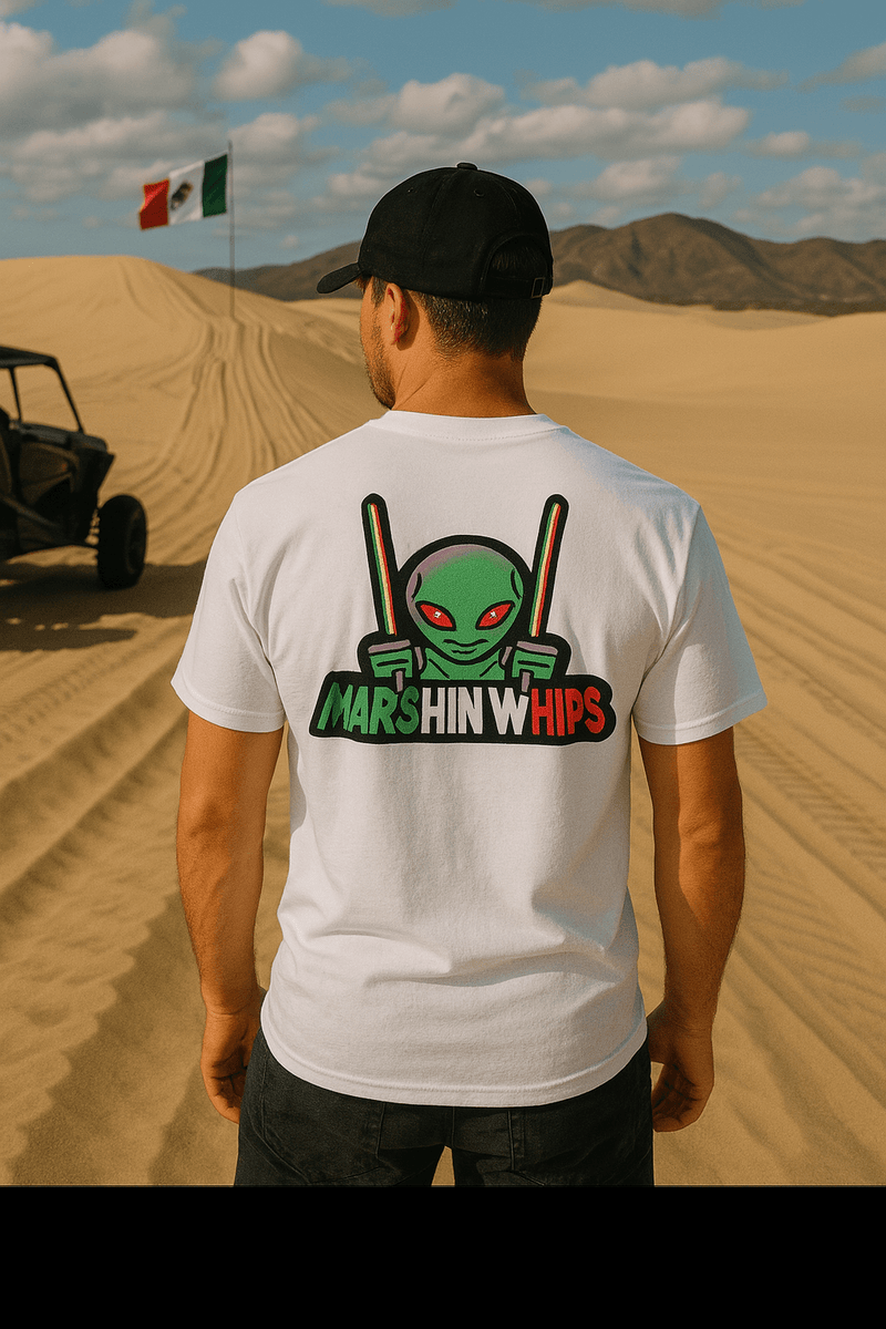 Load image into Gallery viewer, Marshin Whips Green, White and Red Logo T-Shirt