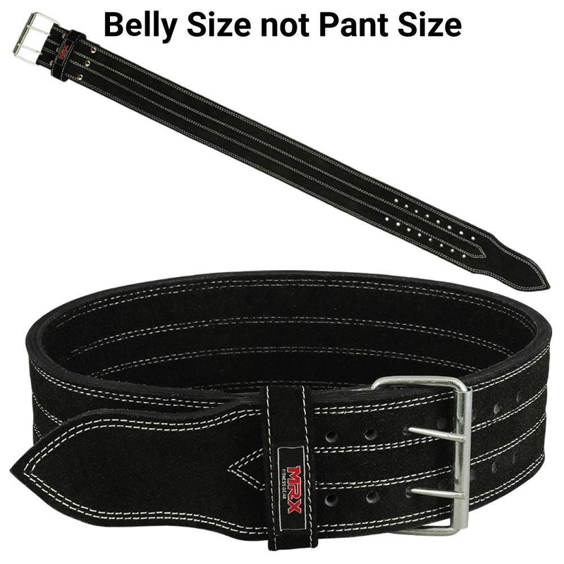 Load image into Gallery viewer, MRX Quality Power Weight Lifting Leather Belt 4" Wide Black Heavy Duty All Sizes