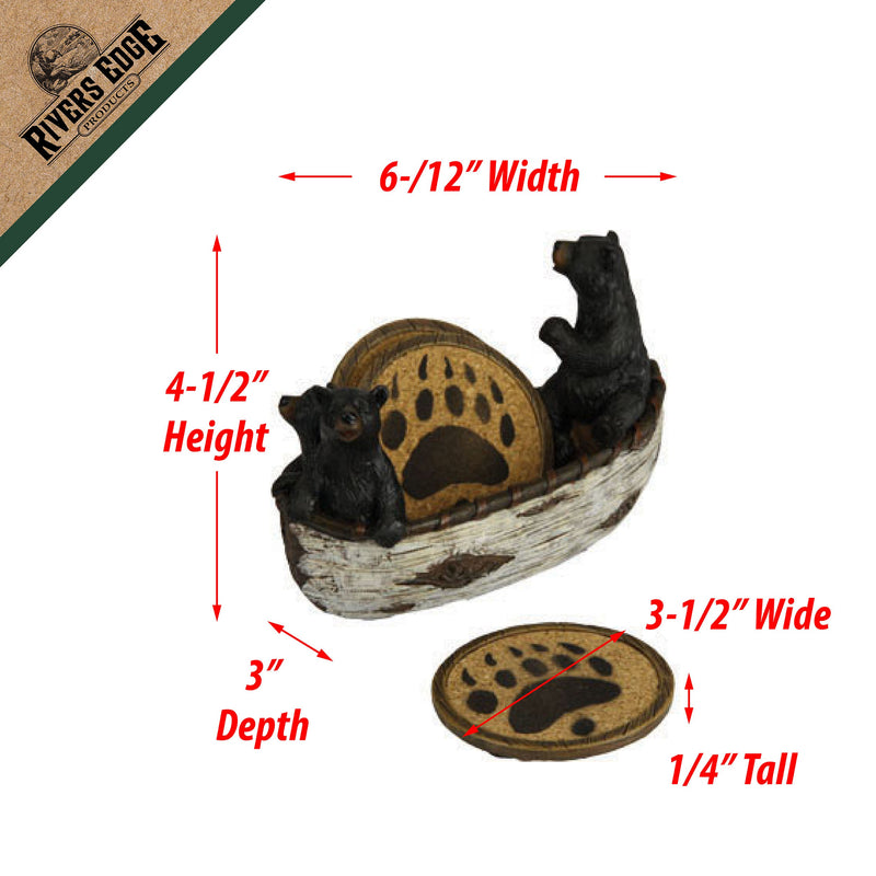 Load image into Gallery viewer, Coaster Set-Bears in Boat