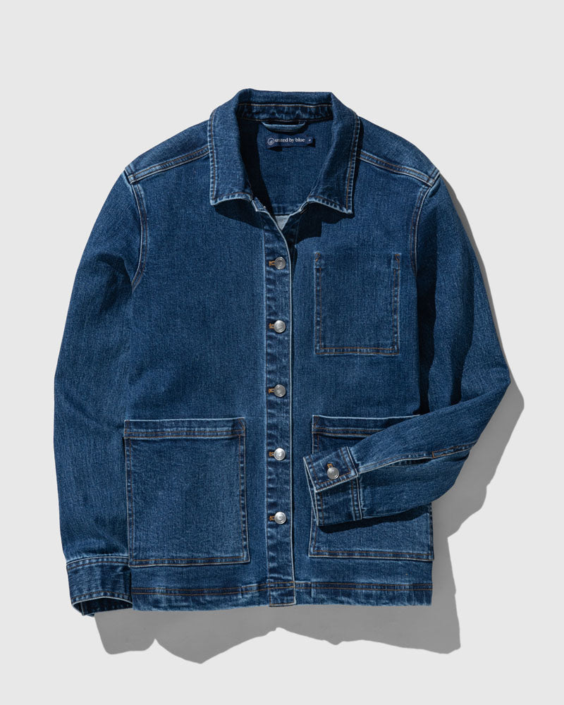 Load image into Gallery viewer, Organic Denim Painter's Jacket